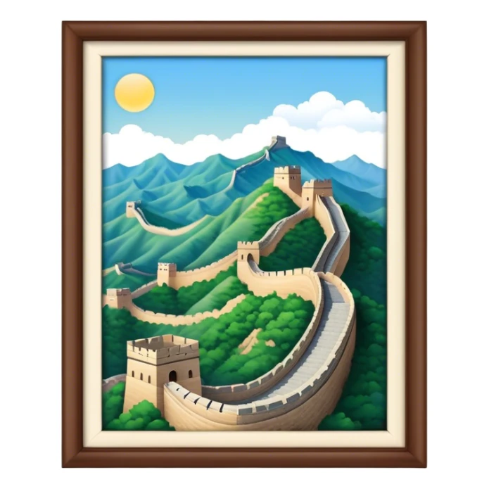 great wall of china, no frame sticker