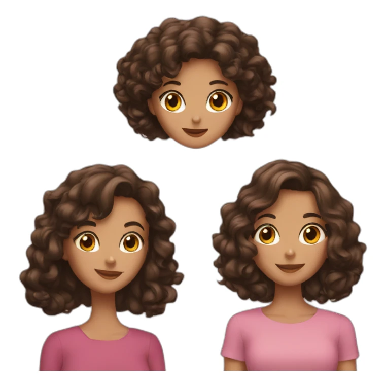3 brunettes girl friends sticker