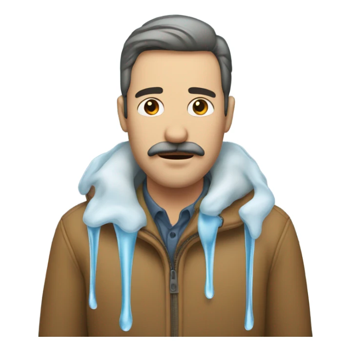 Guy with icicles hanging off his stache and freezing sticker