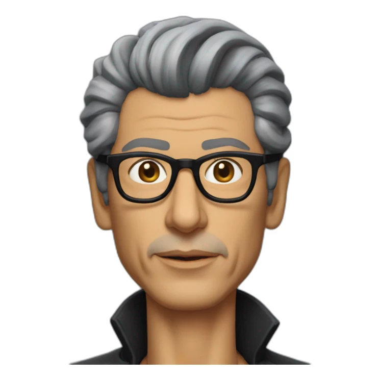 Jeff goldblum black hair sticker