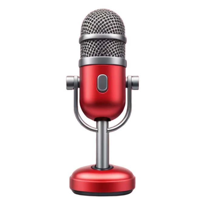 Podcast Mikrophon rot sticker