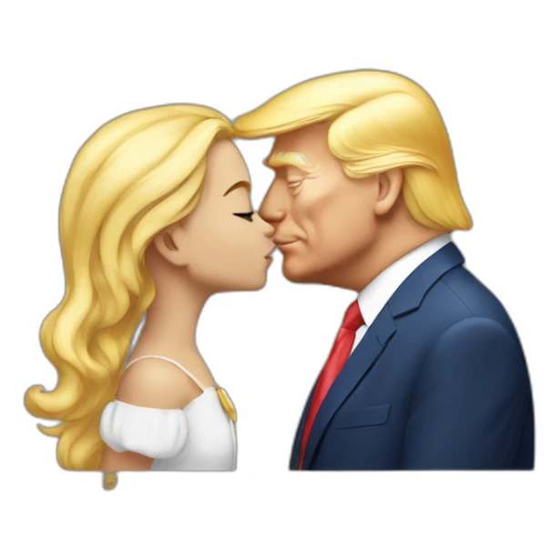 trump kissing his daughter, positivity, inclusiveness sticker