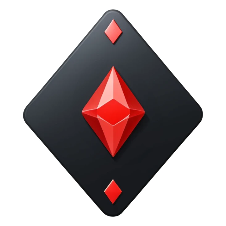 3d diamond shape matte black. diamond shape like on a playing card sticker