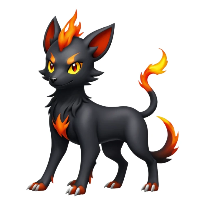 Houndoom-Poochyena-Luxray-Pokémon-Fakémon-hybrid-creature sticker