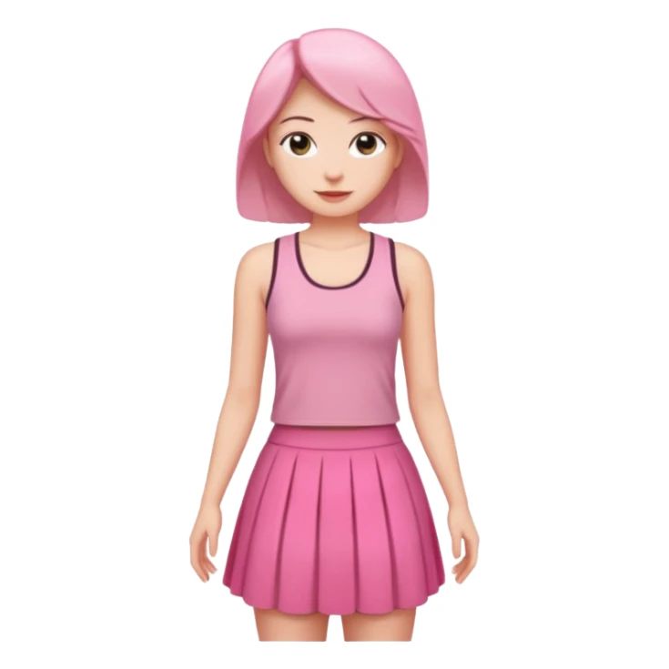 pink skirt and tank top sticker
