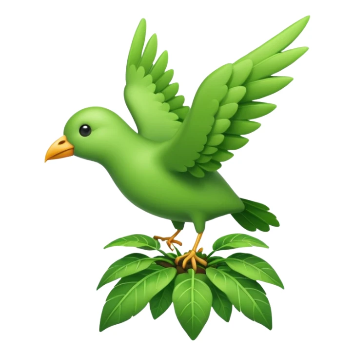 Plant in Shape of a bird flying sticker