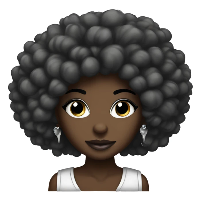hed kandi style darkskin black girl with afro sticker