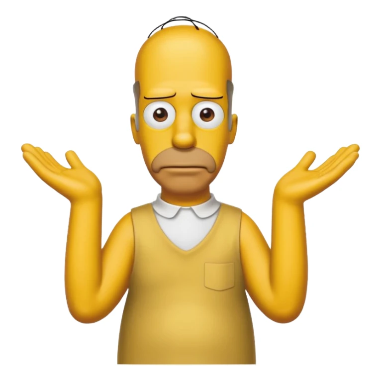 homer Simpson with dress yellow with complete yellow sticker
