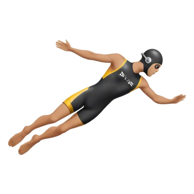 A diver mid-air after jumping off a head diving pool,  Below him, a pool labeled "Confidence". A subtle 5-4-3-2-1 on the diving board shows they took the leap despite fear. sticker