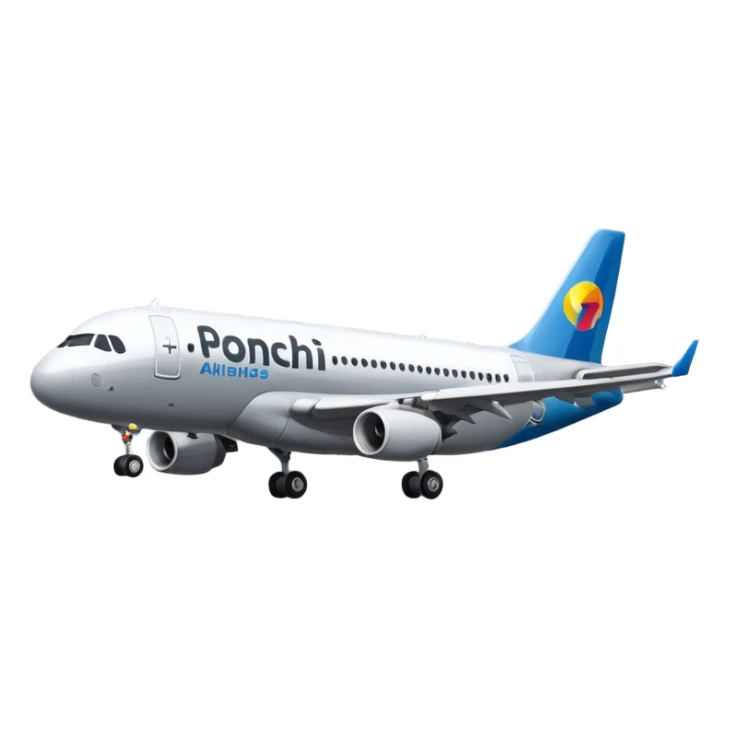 now i want a Airbus A318 Ponchi Airlines (gray colored) sticker