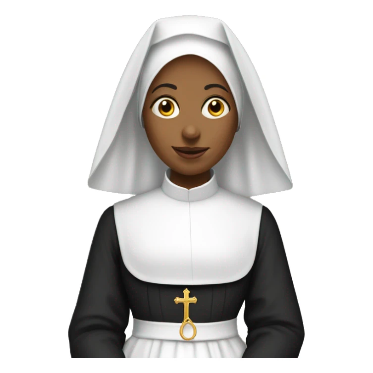 nun Victorian woman sticker