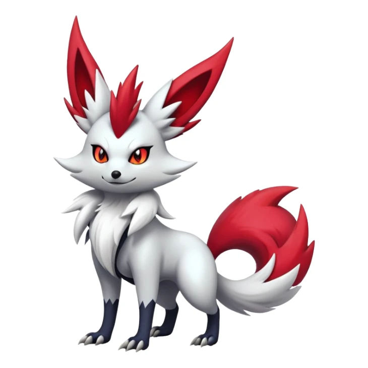 Shiny Exotic Gothic Braixen-Zoroark-Zangoose-hybrid-creature sticker