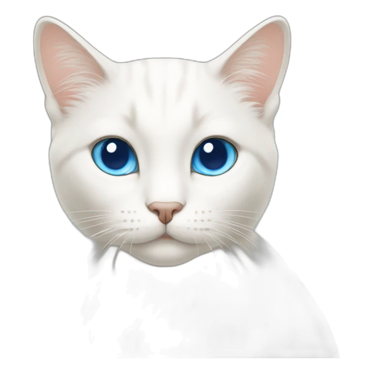 White cat with sand color fur blue eyes sticker