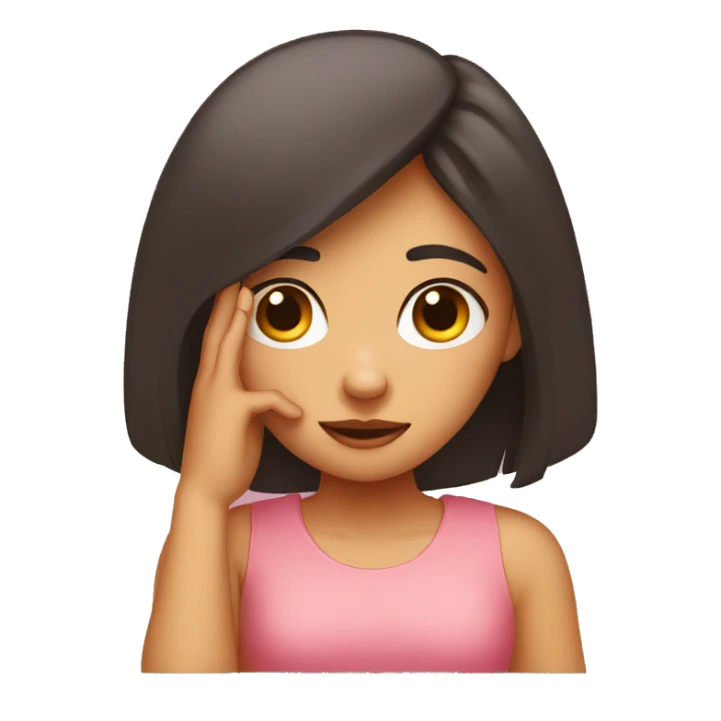 a sassy girl with face palm gesture sticker
