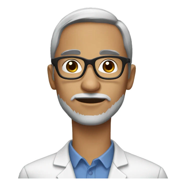 black hair and glasses science teacher sticker