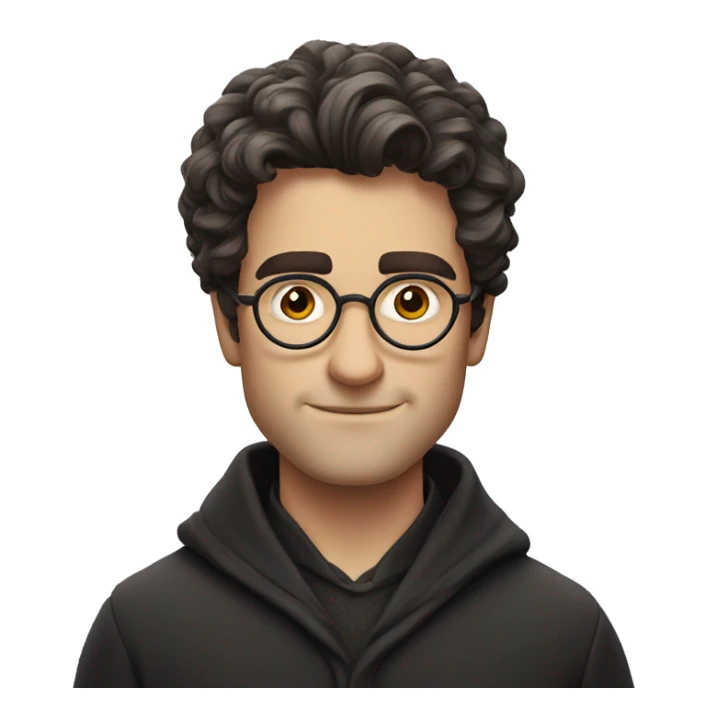 Harry Potter looking man with flowy hair sticker