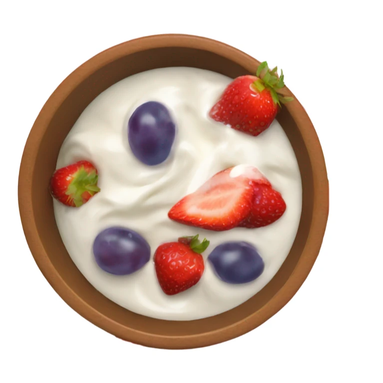 yoghurt bowl with grapes and strawberries  sticker
