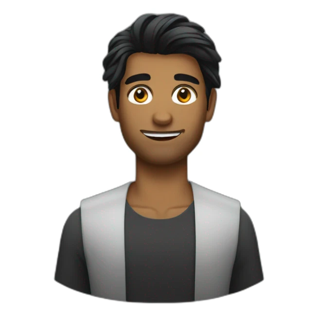 hot sri lankan guy with black curtain hair sticker