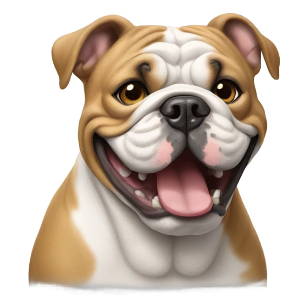 English bulldog smiling sticker