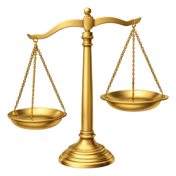 Scales of justice with gavel sticker