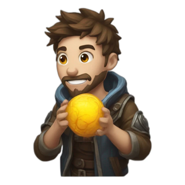 Idiot playing League of Legends sticker