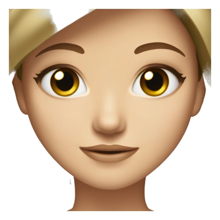 beautiful girl green eyes straight light brown hair sticker