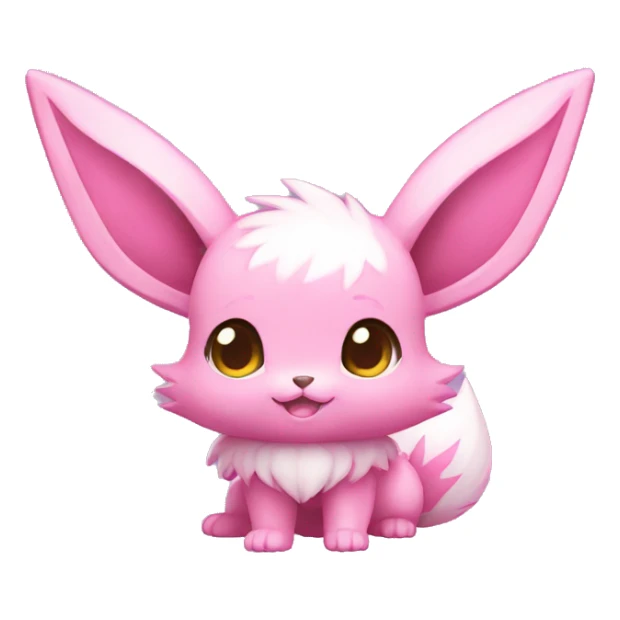 Kawaii Shiny Pink Eevee Full Body sticker