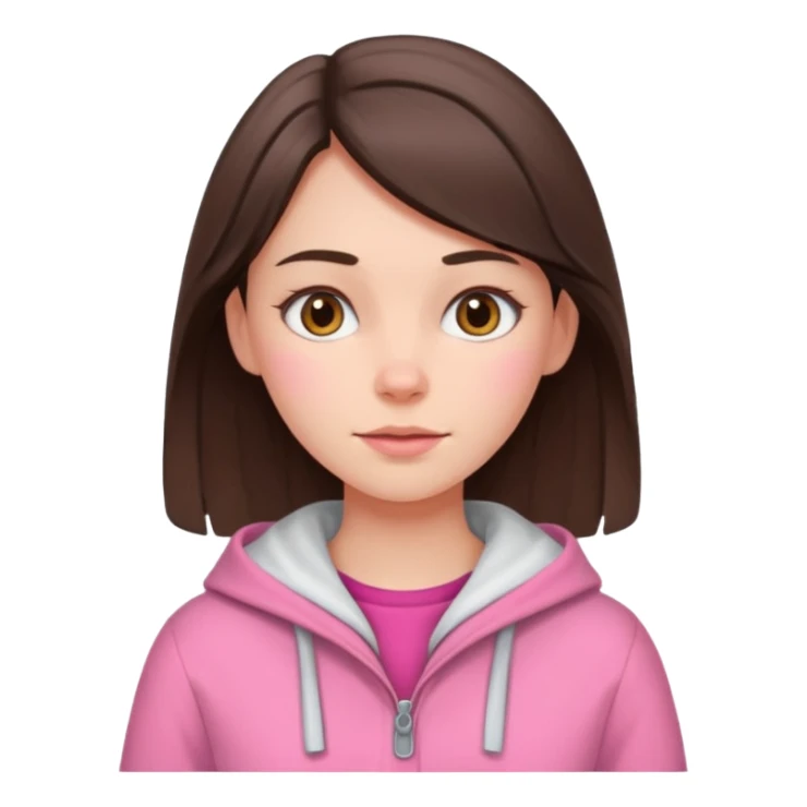 brunette scandinavian girl with pink scandinavian clothes sticker