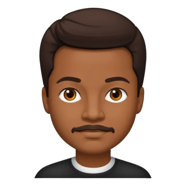 Roger Troutman with dark brown hair sticker