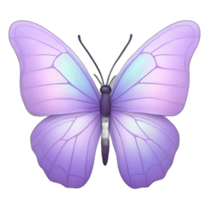 Pastel lilac iridescent butterfly sticker