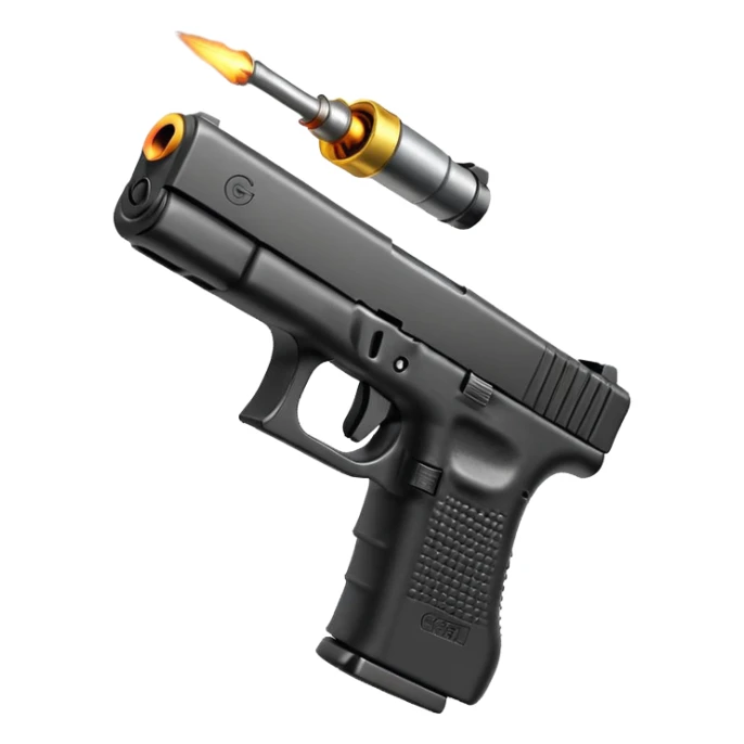 Glock Gun Firing A Shot sticker
