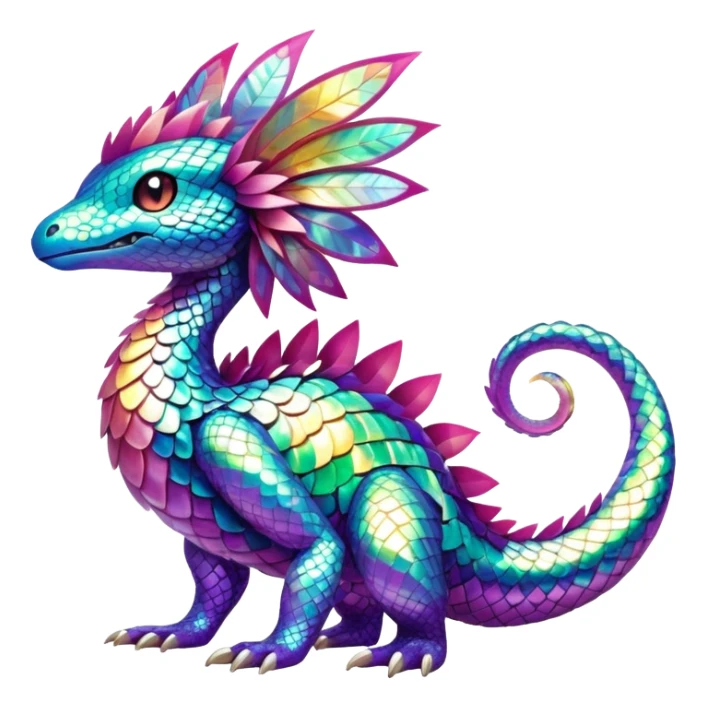 Shiny Exotic Tropical Pokémon-Fakémon-hybrid-creature (full body) sticker