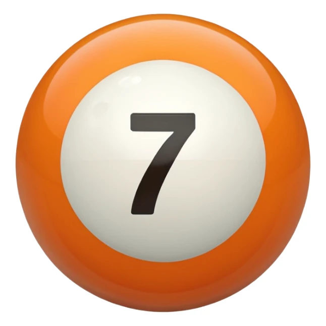 Pool table ball with the number 7 only one number  sticker