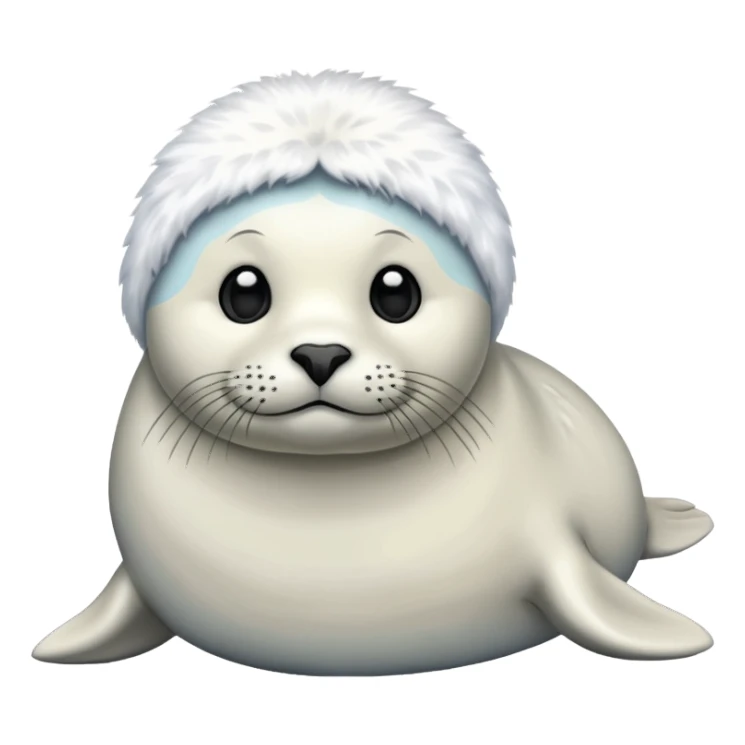 white winter & artic animal (seal)  sticker