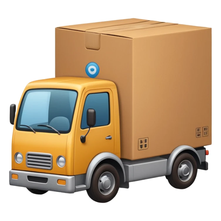 Iphone emoji style + package(box) with truck sticker