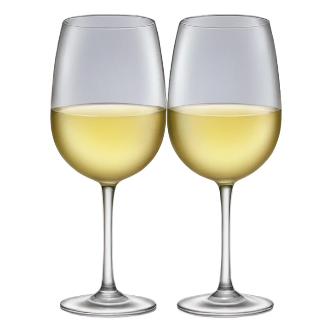 Two glasses of white wine are clinking sticker