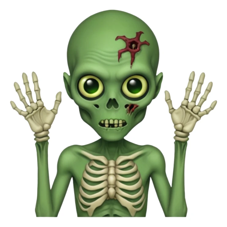 zombie alien sticker