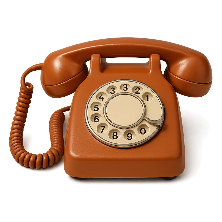 retro telephone, no background sticker