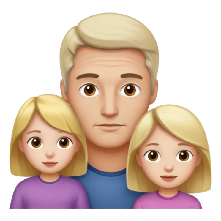 A man and a little girl  sticker