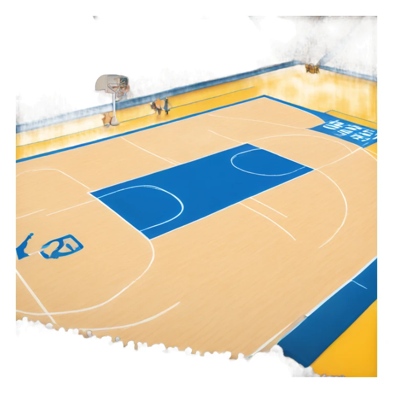 View from courtside seats basketball court sticker