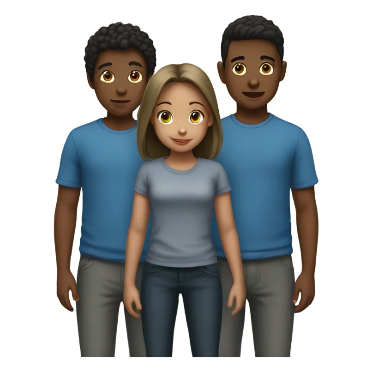 Girl and boys sticker