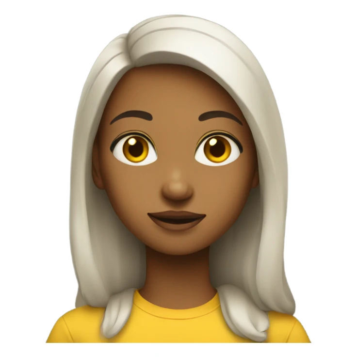 Girl in yellow t shirt  sticker