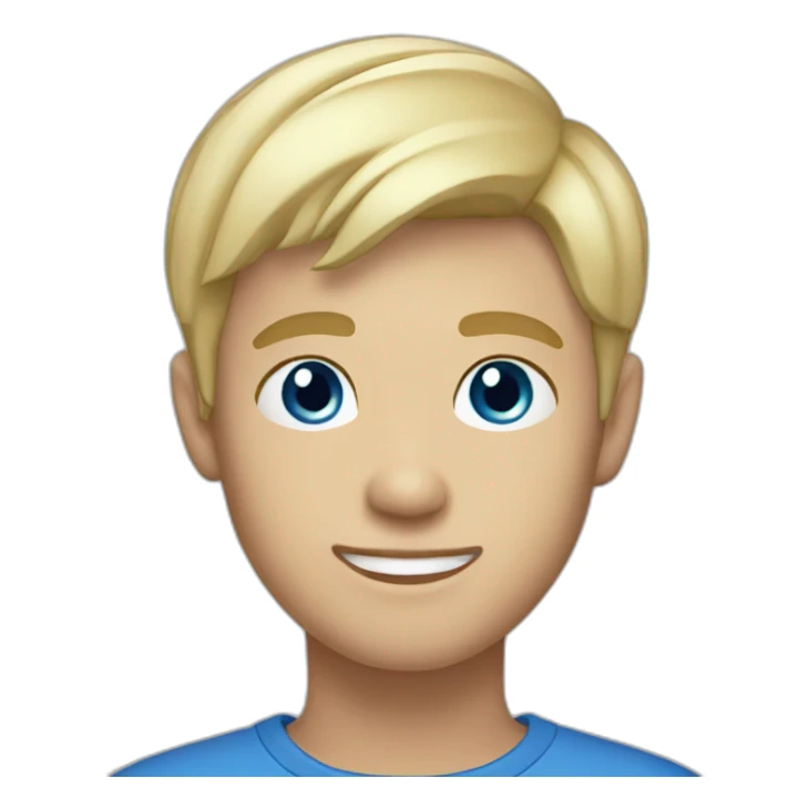 blond boy 22 years old with blue eyes and short hair sticker