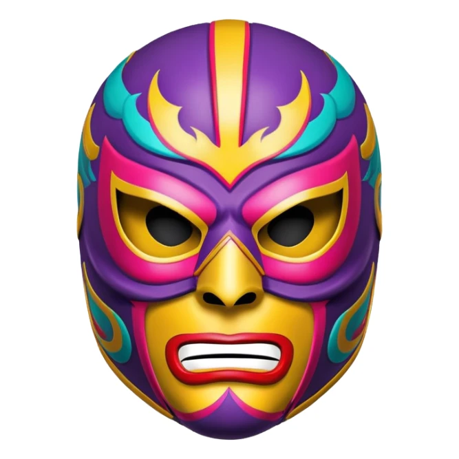 colorful sinister luchador mask with menacing expression sticker