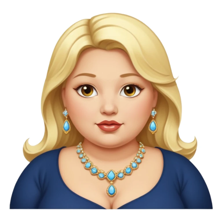 very fat beautiful rich blonde woman sticker
