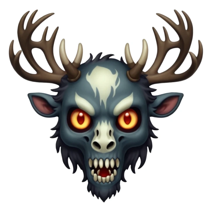 Create an emoji of  a scary Wendigo full bodied sticker