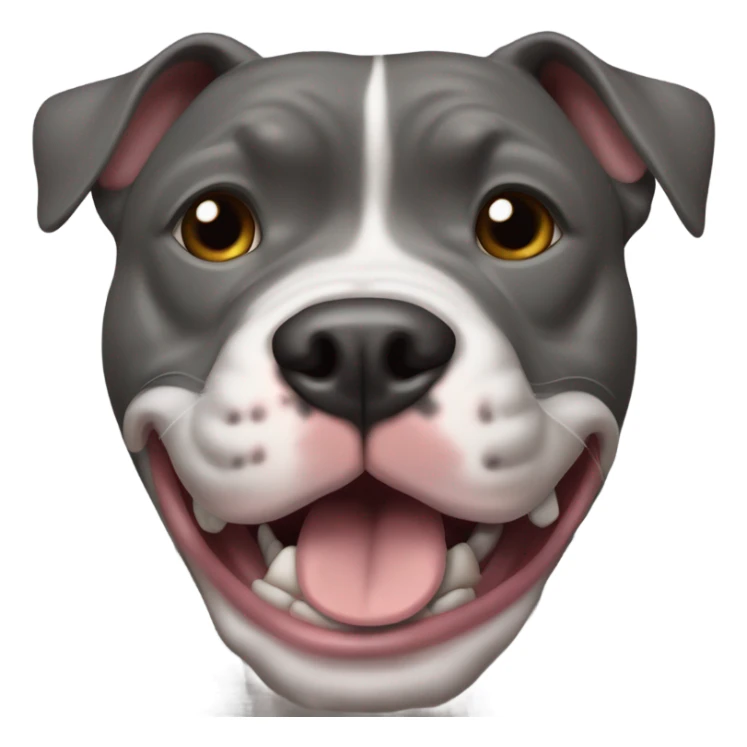 Pitbull-gris-oscuro-feliz sticker
