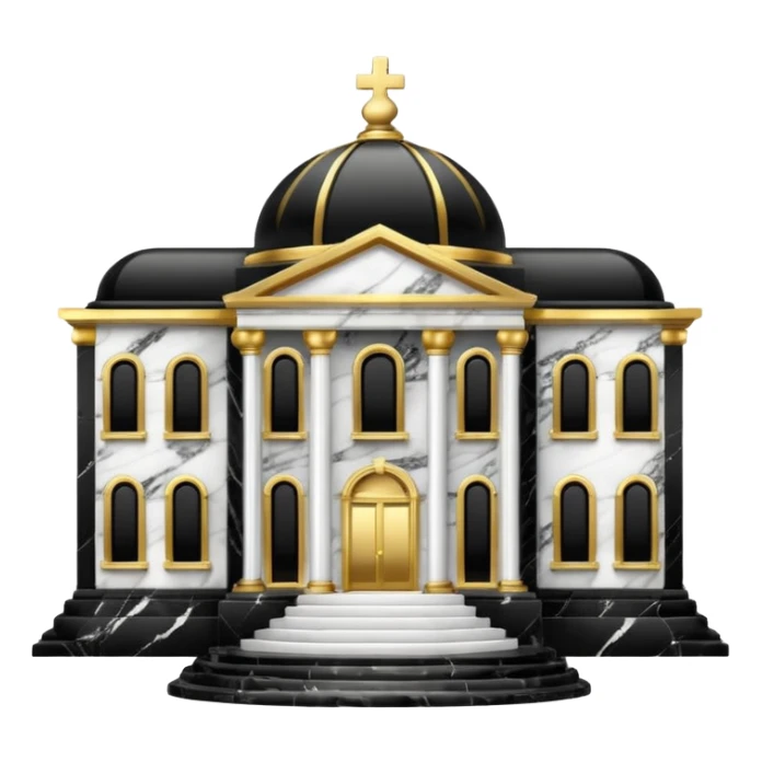 Black and white marble mansion aesthetics with shiny gold accents sticker