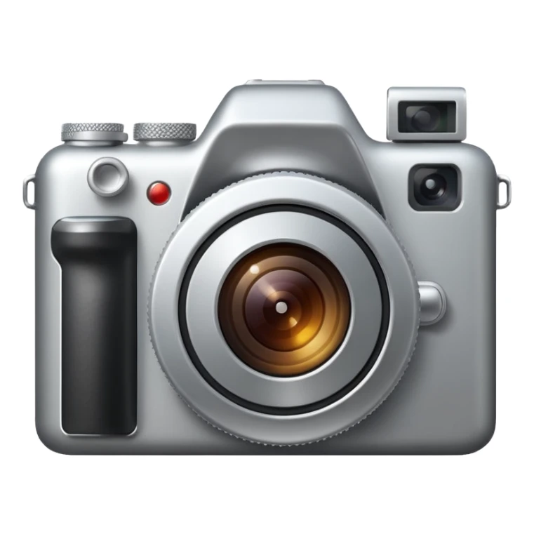 photo camera, classic design, apple emoji style, no text sticker
