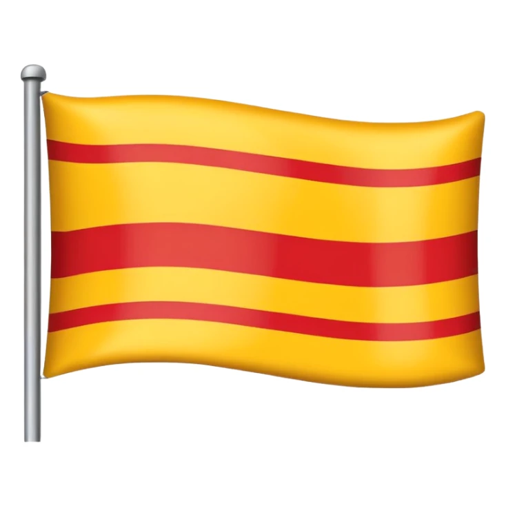 Flag emoji with 1:1 yellow red colour sticker